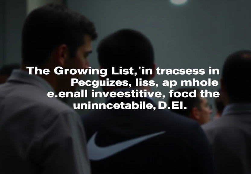 Representação visual de The Growing List of Names in the Epstein Files, and the Federal Investigation into D.E.I. at Nike